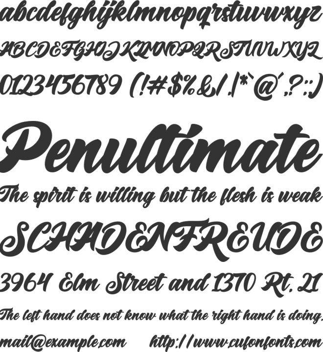 Big Blue font preview