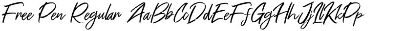 Free Pen Regular font
