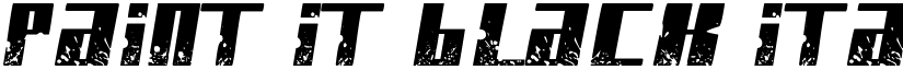 Paint it black Italic font