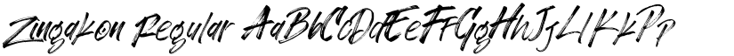 Zingakon Regular font