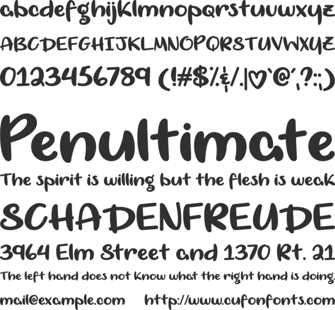 Living Selflessly font preview