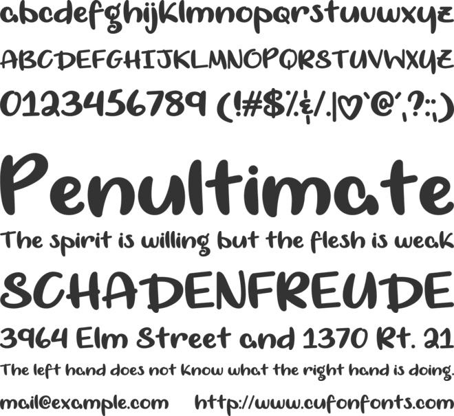 Living Selflessly font preview