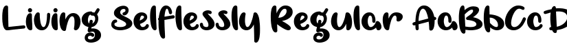 Living Selflessly Regular font