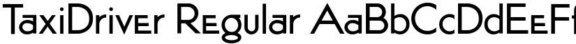 TaxiDriver Regular font