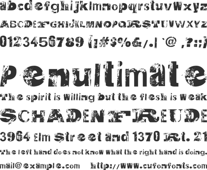 Saltpeter N Fungus font preview