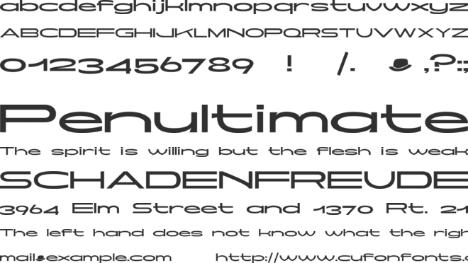 Oddjob font preview