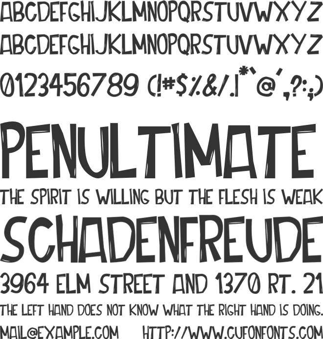 Cordenilo font preview
