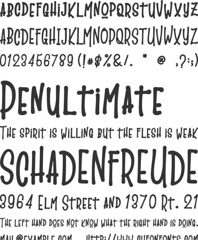 The LaMonTruSH font preview