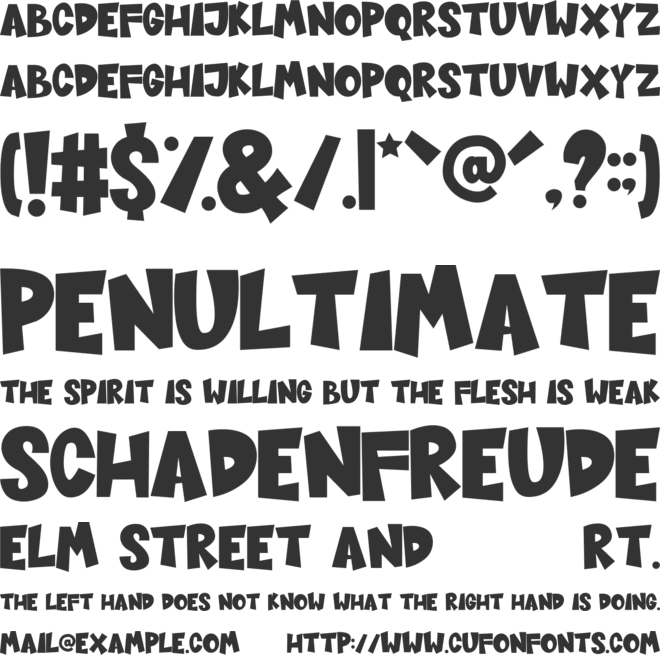 Sugar Bomb font preview