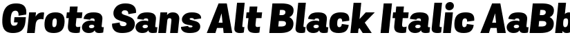 Grota Sans Alt Black Italic font
