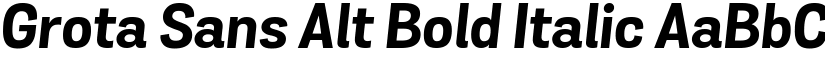 Grota Sans Alt Bold Italic font
