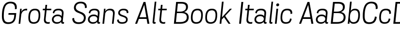 Grota Sans Alt Book Italic font