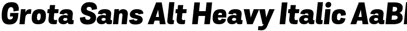 Grota Sans Alt Heavy Italic font