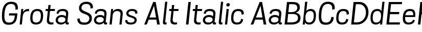 Grota Sans Alt Italic font