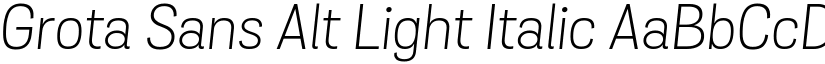 Grota Sans Alt Light Italic font