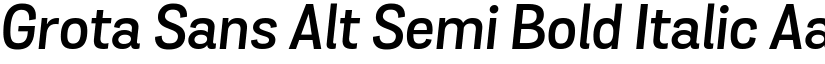 Grota Sans Alt Semi Bold Italic font