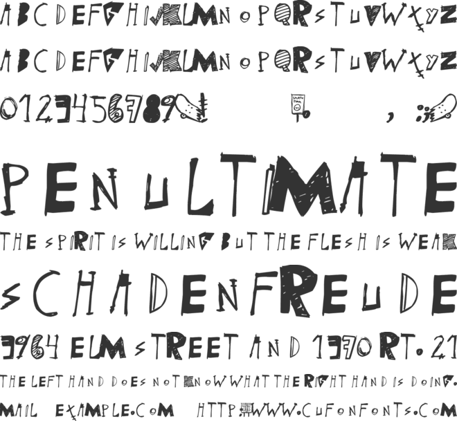 (skateboarding) font preview