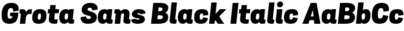 Grota Sans Black Italic font