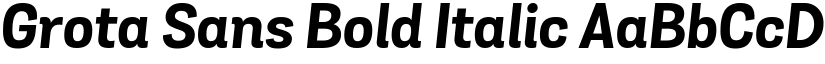 Grota Sans Bold Italic font