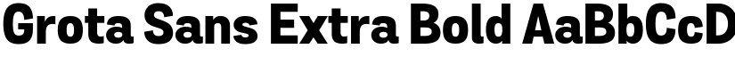 Grota Sans Extra Bold font