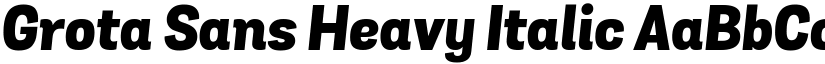 Grota Sans Heavy Italic font