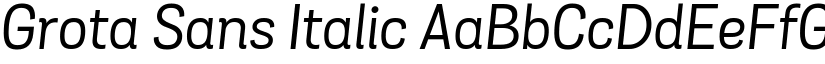 Grota Sans Italic font