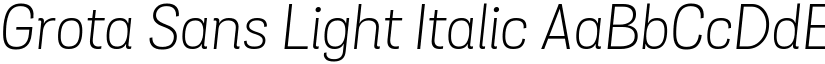 Grota Sans Light Italic font
