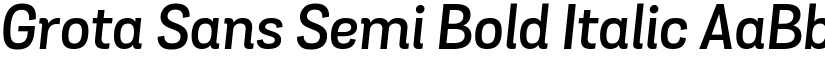 Grota Sans Semi Bold Italic font