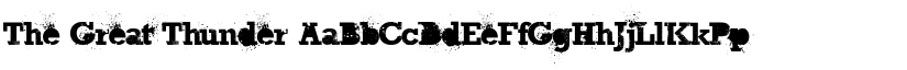 The Great Thunder font