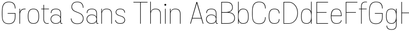 Grota Sans Thin font