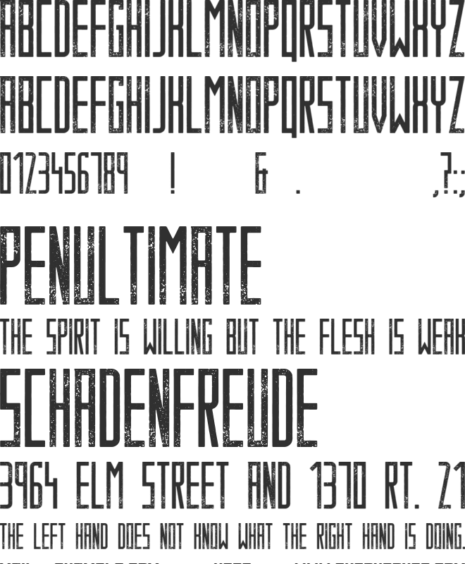 Behemoth Distressed font preview