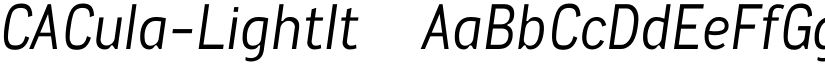 CACula-LightIt ☞ font