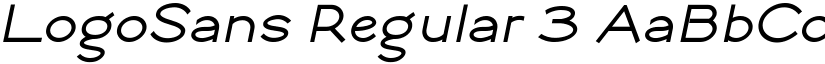 LogoSans Regular 3 font