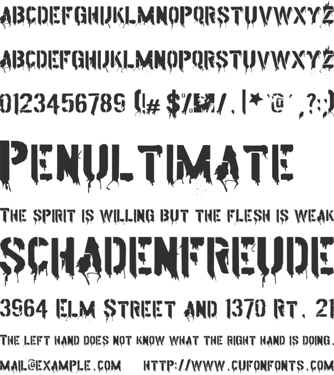 American Life font preview