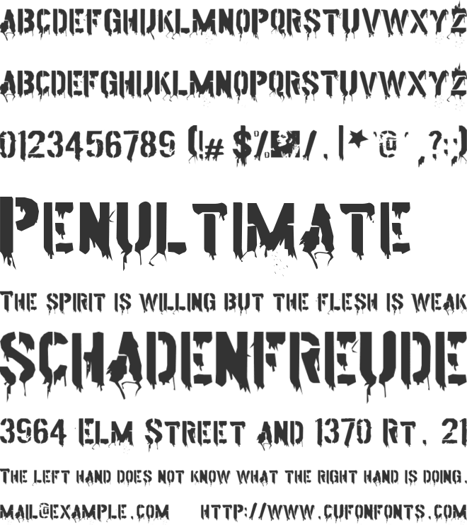 American Life font preview