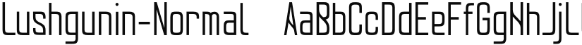 Lushgunin-Normal ☞ font
