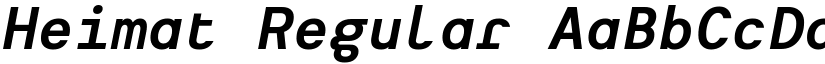 Heimat Regular font