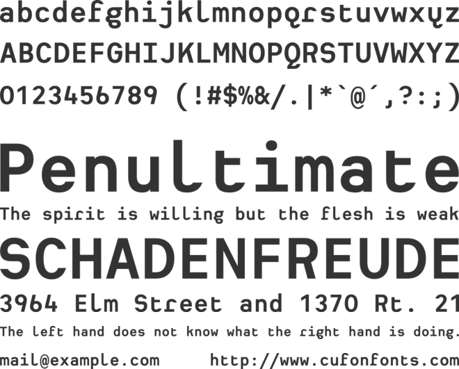 Heimat font preview