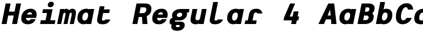 Heimat Regular 4 font