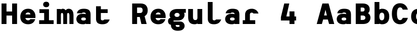 Heimat Regular 4 font