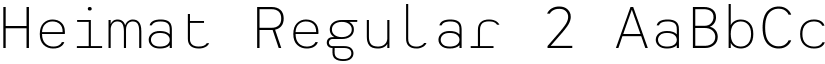 Heimat Regular 2 font