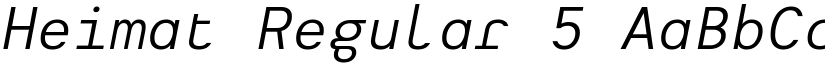 Heimat Regular 5 font