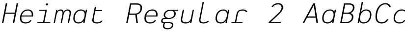 Heimat Regular 2 font