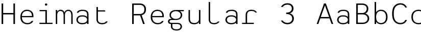 Heimat Regular 3 font