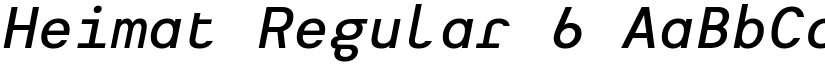 Heimat Regular 6 font