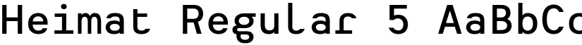 Heimat Regular 5 font