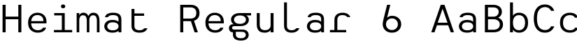 Heimat Regular 6 font