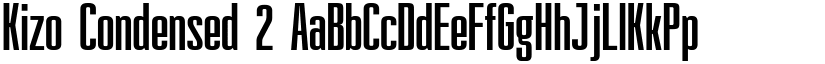 Kizo Condensed 2 font