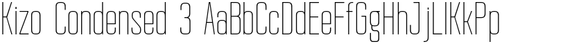 Kizo Condensed 3 font