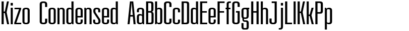 Kizo Condensed font